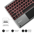 Miniatyrbillede 4 af 4: Teclado Compacto Inalámbrico af Bluetooth Subblim Touchpad Smart Blacklit/Gråblå