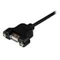 Pikkukuva 3 / 4: USB 2.0 paneelikiinnitys / kanava A–A kaapelin jatko - STARTECH - 60 cm - Kaksoissuojattu - Musta