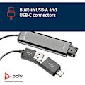 Miniatyrbild 2 av 2: USB-A/C-adapter - QD för EncorePro headset - POLY DA75