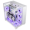 Miniatyrbillede 2 af 6: Mars Gaming MC-Vision ATX-kabinet Triple Temperet Glas Rammefri Dobbelt Kammer Design USB 3.0 Hvid