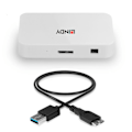 Miniatyrbillede 4 af 4: LINDY Basic USB 3.0 hub - 4 porte - Hvid