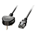 Miniatyrbillede 2 af 2: Lindy BS 1363A (M) strømkabel til IEC 60320 C13 3m støbt sort UK