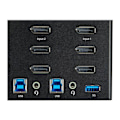 Miniatyrbild 1 av 3: KVM-switch - Startech - SV231TDPU34K - 3 skärmar 4K 60Hz - USB 3.0 - Stålchassi