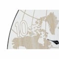 Miniatyrbillede 2 af 3: Væghængt Ur Thyann Sort Beige Metal MDF Verdenskort (58 x 8 x 58 cm)