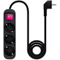 Miniatyrbild 2 av 2: NANOCABLE 10.38.0003-BK - 3-Socket Power Strip med Switch, 1,4 m, Svart Svart