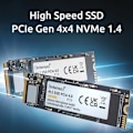 Pikkukuva 2 / 4: Intenso 2 TB SSD sisäinen NVMe/PCIe M.2 PCIe NVMe 4.0 x4 Vähittäismyynti 3836470
