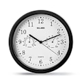 Miniatyrbillede 3 af 4: Vægur - ELBE - RP-1005-N - 25 cm - Termometer - Hygrometer - Sort Svart