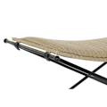 Miniatyrbillede 2 af 4: Sort og lysebrun rattan bænk - Mærke - Model - Mål 94x49x44 cm
