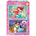 Miniatyrbillede 1 af 2: Puslespil Disney-prinsesser Ariel og Jasmine - EDUCA - 2x48 brikker - Til børn fra fødslen