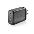 Miniatyrbild 1 av 6: NGS BUD 240W: Universell väggadapter 240W med 4 portar: 3 USB-C + 1 USB-A. Snabb och säker laddning. Samtidig laddning. Svart.