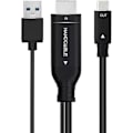 Miniatyrbillede 2 af 2: HDMI til USB-C konverterkabel - NANO KABEL - 1,8 m - Plug & Play - 4K ved 60Hz - HDMI kompatibel Svart