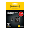 Pikkukuva 1 / 4: Flash-muistikortti - Intenso - Micro SDXC 256GB - UHS-I 80MB/s - Musta