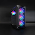Miniatyrbillede 2 af 2: TOOQ TQGCC101-B - RAGNÄROK ATX/MicroATX/Mini-ITX Gaming Semi-Tower Case, hærdet glas, 4 RGB fans inkluderet, sort