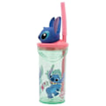Pikkukuva 3 / 4: Kuppi - STITCH - 360ml - Integroitu pillillä - 3D-hahmo - Ilman BPA:ta Transparent, Rosa