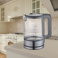 Miniatyrbild 2 av 3: Maestro 1,7L vattenkokare i glas med invändig ljus 360 graders bas Automatisk avstängning Kalkfilter