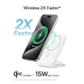 Miniatyrbild 5 av 6: Extern batteri Typ-C, Qi2, 20W, 5000mAh, med Typ-C kabel - Baseus PicoGo (P10076800213-01) - Vit