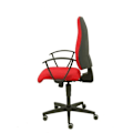 Miniatyrbillede 3 af 4: Ergonomisk kontorstol PIQUERAS Y CRESPO Leganiel - Synkronmekanisme, faste armlæn - Rødt stof