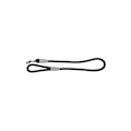Miniatyrbillede 1 af 2: Sort dynamisk snor 12mm-100cm - GENERISK - Til hunde - Udendørs - Nylon - Reb Svart
