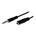 Miniatyrbillede 2 af 4: Jack kabel 3,5 mm - STARTECH - Hovedtelefon forlængerkabel - 2m - Sort - Han/Ukendt
