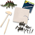 Miniatyrbillede 2 af 5: Dinosaur- og skeletudgravning 2 i 1 - Stegosaurus - SES CREATIVE Flerfärgad