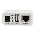 Pikkukuva 1 / 4: STARTECH USB 2.0 Wireless N -tulostuspalvelin - 10/100 Mb/s Ethernet-portti - 802.11 b/g/n ja 150 Mb/s - valkoinen