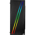 Miniatyrbillede 2 af 5: Aerocool STREAK - ATX RGB pc-etui - sidepanel - 80 mm blæser