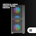 Miniatyrbild 2 av 4: Gaming Chassi ATX - Mars Gaming - MC-VAULT - 4 ARGB-fläktar - Mesh-panel - Härdat glas