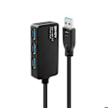 Miniatyrbillede 3 af 3: Aktiv USB 3.0 forlængerkabel - Pro - 10m - Hub med 4 porte - Sort - Tilslutter op til 4 enheder