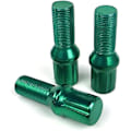 Miniatyrbillede 2 af 2: Hjulbolte - OMP - Sæt 20 - M12x1,5 - Langt gevind 27mm - Grøn farve grön