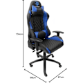 Miniatyrbillede 2 af 4: Gaming Stol - CoolBox - DeepCommand II - Ergonomisk - Vipbar 90-180° - Op til 145 kg Blå och svart