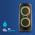 Miniatyrbillede 6 af 6: NGS WILD TEMPER : BÆRBAR FESTHØJTALER 200 W, LED-LYS, BLUETOOTH OG TWS COMPATIBLE, USB/AUX INDTIL, 5 TIMERS BATTERI. Svart