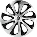 Miniatyrbillede 1 af 2: SPARCO 4-hjuls navkapsler - Sicilia - SPC1673SVBK - 16" - Grå/sort Sicilia sølv og sort