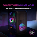 Miniatyrbillede 2 af 4: Mars Gaming MC-S2 RGB Mini Tower Micro ATX PC taske med glaspanel - sort - TU