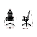 Miniatyrbillede 4 af 4: HUZARO Ranger 6.0 Grå mesh Gaming Stol Ergonomisk Højdejusterbar Drejelig Lumbar Support Tippet sort, grå