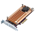 Miniatyrbillede 3 af 4: M.2 til PCI-adapter - QNAP SYSTEMS - QM2-2S-220A - Guld - PCIe 2.0 - M.2 22110/2280
