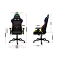 Pikkukuva 4 / 4: Gaming Tuoli HUZARO Force 6.2 - Musta - Ergonominen - RGB - Korkeussäädettävä - Kallistettava Lanneru supportti svart