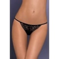 Miniatyrbillede 2 af 3: Obsessive - Femme - Blød og broderet string - Sort - L/XL Svart S / M