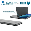 Miniatyrbillede 4 af 5: Økologisk Beskyttelsescover til Galaxy Tab A9+ 11" - 50% Genanvendt - Tastatur/Se-Mode Etui - Sort - MOBILIS