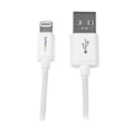 Miniatyrbillede 3 af 3: 1m Apple Lightning til USB-kabel i hvid - Lightning Sync-ledning til iPhone, iPod, iPad - Hvid - USBLT1MW