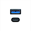 Pikkukuva 3 / 4: USB A - USB C - NANOCABLE - 10.01.4000 - 0,5 m - Musta - USB A ja C liittimet