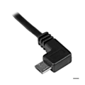 Pikkukuva 1 / 4: 50 cm vasemmalle kulmassa USB-mikro-USB-kaapeli - STARTECH - Musta - Suojattu