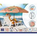 Miniatyrbillede 2 af 2: ATOSA strandparaply - UPF 50+ solbeskyttelse - Aluminium og glasfiber - Orange - Foldbar - Manual