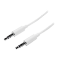 Pikkukuva 1 / 3: Mini-Jack 3,5 mm ohut stereoäänikaapeli - STARTECH - 1 m - valkoinen