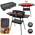 Miniatyrbild 1 av 6: Elbig elektrisk trädgårdsgrill 5 i 1, hopfällbart rökfritt ståbord ELDOM