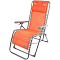 Miniatyrbillede 1 af 4: Chaise Longue - Aktiv Have - Orange - Gravity Zero - Sammenklappelig - Med Pude Orange