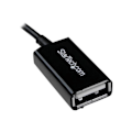 Pikkukuva 1 / 2: 12 cm:n mikro-USB-USB-isäntä-OTG-sovitinkaapeli - 12 cm:n mikro-USB-USB-isäntä-OTG-sovitin - M/F - Musta - UUSBOTG