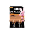 Pikkukuva 1 / 6: 4 Alkaliparistoa Plus 100% LR03/AAA (1,5V) DURACELL