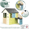 Miniatyrbillede 5 af 6: Smoby Life - Smuk Hus + Sommerkøkken - Grillplade og Vask - 17 tilbehør - Genbrugsmateriale - Fra 2 År