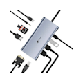 Pikkukuva 6 / 6: LEOTEC 11-1 telakointiasema 1USB-C PD100 3USB3 0 1USB-C 1 HDMI 1VGA 1TJSD MCSD