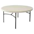 Miniatyrbillede 1 af 3: Foldable table - LIFETIME - Diameter 152cm - 6 to 8 people - Polyethylene - 10 years warranty Beige